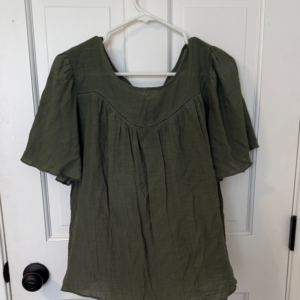 Nanette Lepore Olive Green Blouse